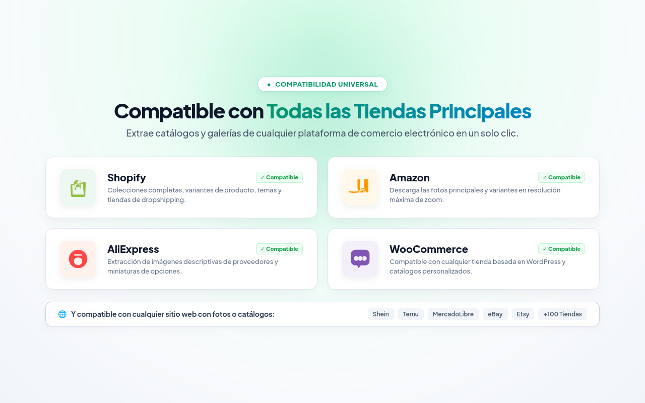 Compatibilidad con Tiendas Online